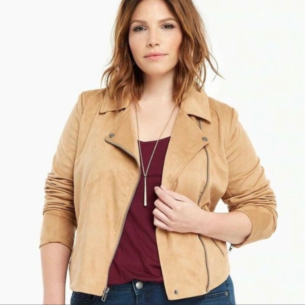 Torrid Faux Suede Moto Jacket